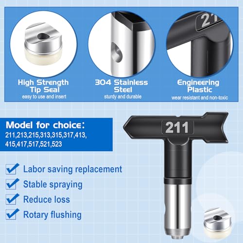 Zhengmy 12 Pcs Spray Tips, 109,113, 208,211,213,215,217,308,311,313,315,317 - size: 109,113, 208,211,213,215,217,308,311,313,315,317