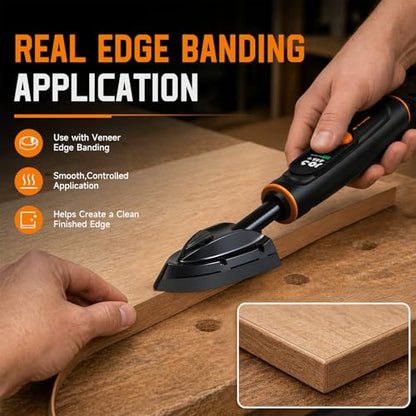 Digital Edge Banding Iron with LCD Screen | Extra-Long 8.2 ft Cord | Adjustable Temperature for Woodworking, Veneer & Crafts, RC Hobbies