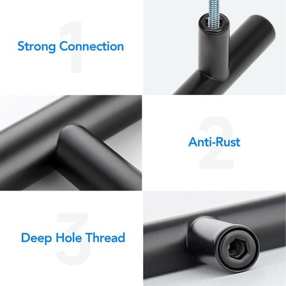 HOME EDIT Matte Black Cabinet Handles, Drawer Pulls, 3-3/4 Inch, 30 Pack - color: Matte Black, size: 3-3/4 Inch Hole Center