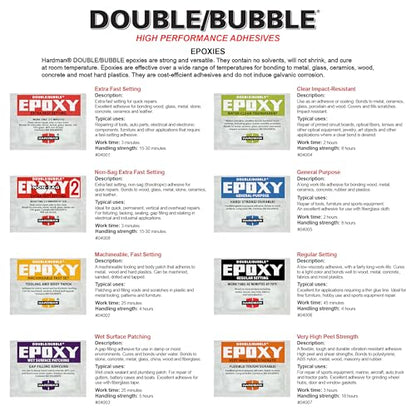 Hardman Double Bubble Yellow Machineable Fast Setting Epoxy Adhesive - 04002 (5 Pack)
