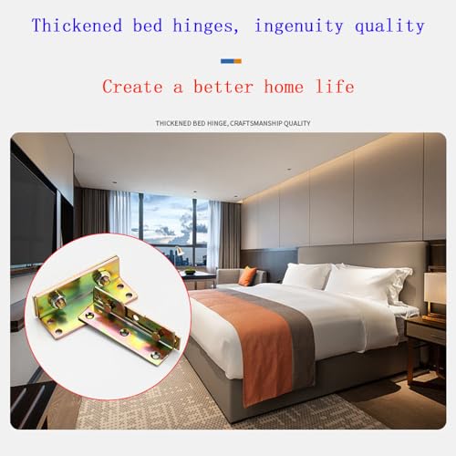 Bed Rail Brackets Bed Frame Hardware Black - color: Black, size: Medium