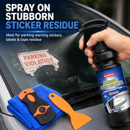 Adhesive Remover for Cars, Gentle Sticker and Decal Residue Remover Spray for Car Paint, Glass, Metal and Plastic, Helps Remove Tape, Label, Emblem and Trim Adhesive, 150ml/5 fl oz - color: 5 Fl Oz(Pack of 1)