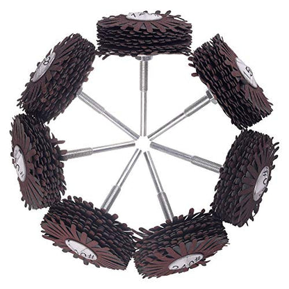 Rocaris 7 Pack Abrasive Cloth Flap Wheel 80/120/150/180/240/320/400 Grit