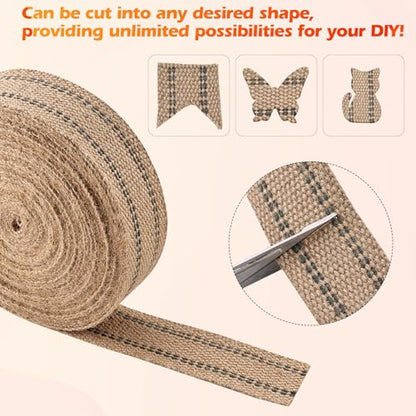 YaeCCC Jute Webbing,Upholstery Webbing for Chair,2" x20Yd Upholstery Strap - color: black, size: 2" x 20 Yd