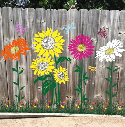 Large Flower Stencils for Painting Sunflower Stencils for Crafts Reusable - style: Daisy Sunflower