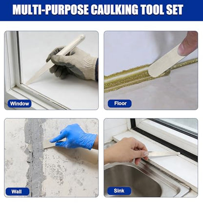 7-Piece Caulking Spatula Set,958-G01,Widths from 3/8" to 1-1/2