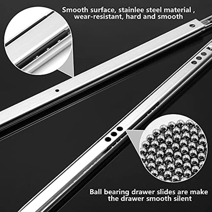 12 Inch Drawer Slides, 0.7" Wide, Pack of 2 - color: Style 1, size: 12" - 2PCS