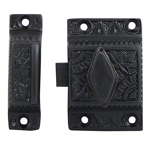 A29 Cabinet Latch, Cast Iron, Oil Rubbed Bronze, Twist Knob - color: Oil Rubbed Bronze-D