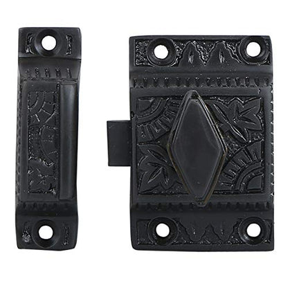 A29 Cabinet Latch, Cast Iron, Oil Rubbed Bronze, Twist Knob - color: Oil Rubbed Bronze-D