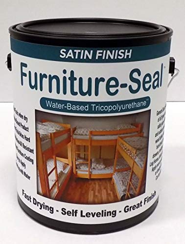 Furniture-Seal Clear-Satin Water-Based Polyurethane | 1 Gallon | Interior & Exterior Furniture Use | Chemical Resistant, N1-N2 Durability | Non-Toxic Clear Coat | Made in USA