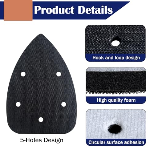 2 PCS Mouse Detail Sanding Interface Pads 5 Holes
