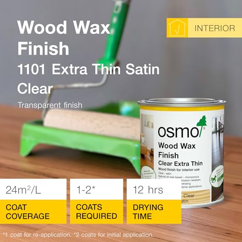 Osmo Wood Wax Finish Extra Thin - 1101 Clear - .75 Liter