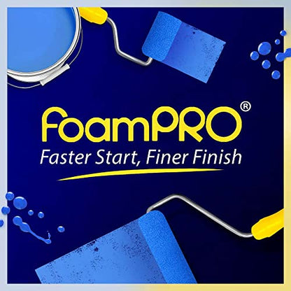 FoamPRO 162 | 2” Fine Finish Paint Roller | Mini Foam Roller (1 Pack) | Foam Paint Roll Cover + Paint Roller Handle | Home Painting Supplies & Paint Tools - size: Pack of 1, style: Roller 2"