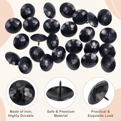 CUTHOLLOW 70PCS 1.5 Inch Decorative Iron Nails, Black Round Head Clavos