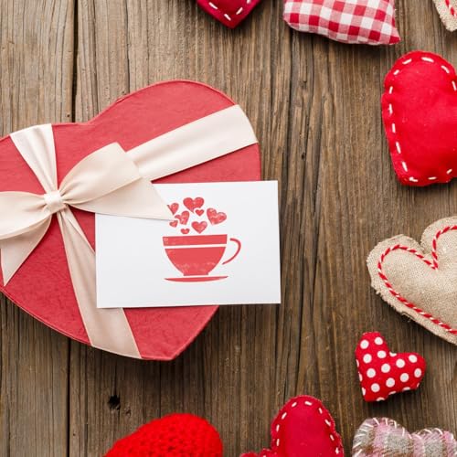 JULMELON 20 Pcs Valentines Day Stencils Reusable Template for Painting Art - style: Valentine's Day Stencils