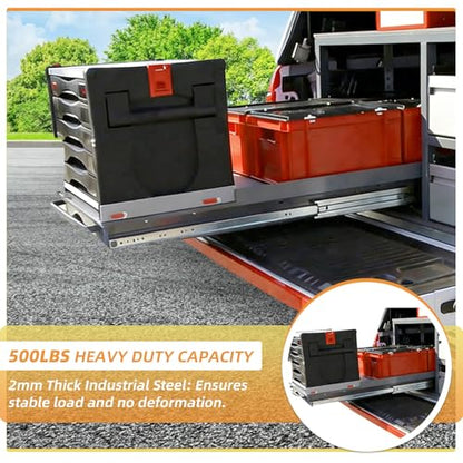 Heavy Duty Drawer Slides 12 14 16 18 20 22 24 26 28 30 32 34 36 40 44 48 52 56 60 Inch 500 Lbs Side Mount Full Extension Ball Bearing Rails Rail Tool Box Runner -W:76mm, 16 Inch - size: 16 Inch, style: Load:500 lb (No lock) -W:76mm