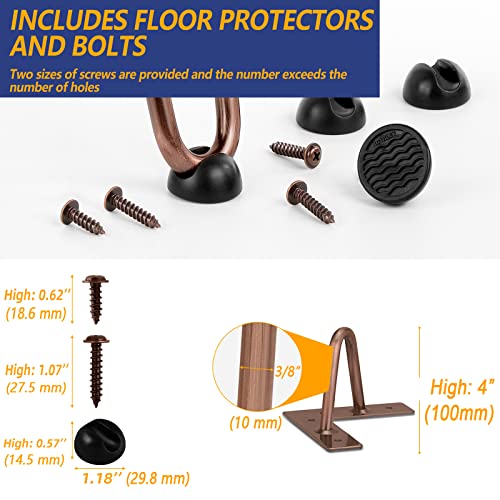 ROTHLEY Furniture Legs 4 Inch Hairpin Legs Solid Rods Legs for Furniture Set of 4 Couch Legs with Floor Protectors Sofa Legs Dresser Legs Heavy Duty Cabinet Legs DIY Furniture Feet(Antique Copper) - size: 4 inch
