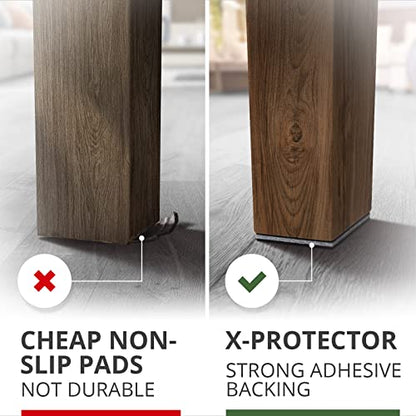 X-PROTECTOR Non Slip Furniture Pads – 4 PCS Premium Furniture Grippers 6"! - size: 6 inch 4 Square