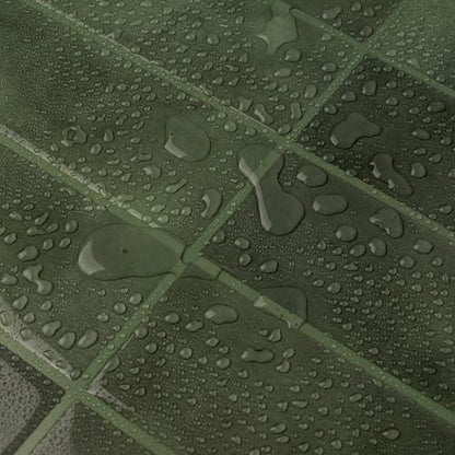 Alwayspon 12×12inch×10Pcs 2.5mm Thick Version Deep Green Marble Style 3D Vinyl Backsplash Tiles, Self-Adhesive Peel and Stick Wall Tile Stickers Stick on Subway Tiles for Kitchen Bathroom Wall - color: Deep Green
