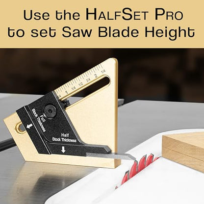 HALFSET PRO Precision Center Gauge Find Exact Half Thickness