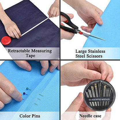 Sewing Kit, 184 Large Premium Sewing Supplies, 38 XL Thread Spools, Suitable for Traveller, Adults, Kids, Beginner, Emergency, DIY and Home Button Repair Kit - size: L