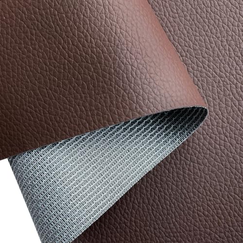 Chocolate Soft Faux Leather Fabric 0.5mm Pleather Marine Vinyl Fabric for Home Furniture Upholstery Sofa, Car Seat, Sewing Crafts, DIY Handicrafts, 100x160cm - color: Chocolate