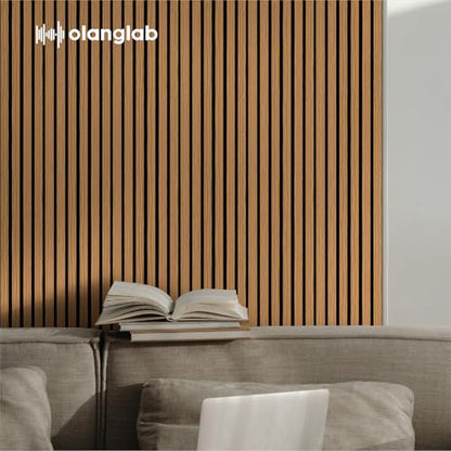 Olanglab Wood Panels for Wall 4Pack 94.5"x12.6" Cherry Toned - color: Cherry Toned