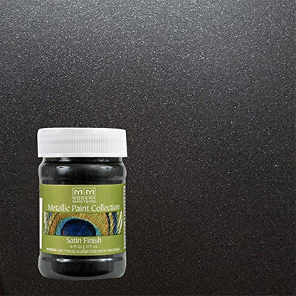 Modern Masters Satin Black Pearl Metallic Paint - color: Satin Black Pearl, size: 6 Fl Oz (Pack of 1)