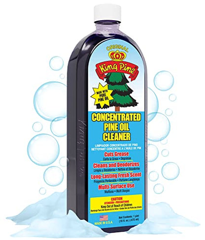 King Pine Concentrated Pine Oil, Multi-Surface Cleaner, Industrial Strength, Original Black (8 Fl Oz) - size: 8 Fl Oz (Pack of 1)