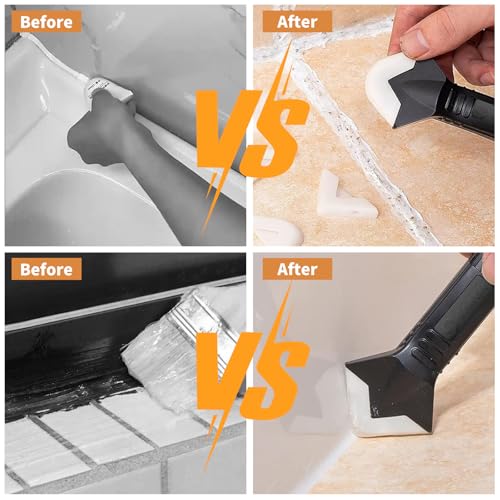 23-Piece Caulking Tool Kit – 3-in-1 Silicone Caulk Remover,