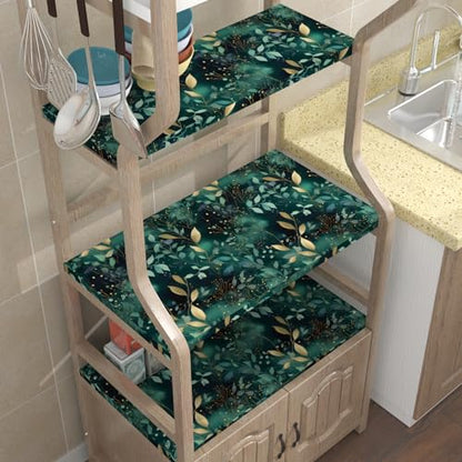 Teal Boho Floral Vinyl Peel and Stick Wallpaper 17.5"x 393" - color: Blue, size: 17.5" x 393"
