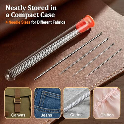 LIBLAIN Mini Sewing Kit with Big Eye Steel Needles for Adults and Beginners - size: 1 Pack