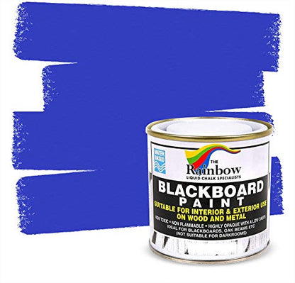Chalkboard Blackboard Paint - Matte Finish [Blue] - (8.5oz Cover 32 sf) - color: Blue, style: 8.5oz Metal Can