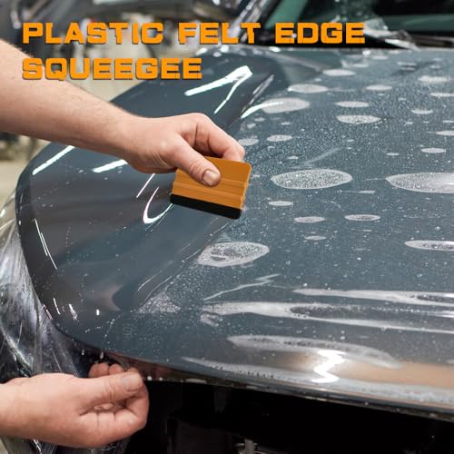 10PCS Vinyl Squeegee, 4 Inch Car Vinyl Scraper Decal Applicator - color: Gold