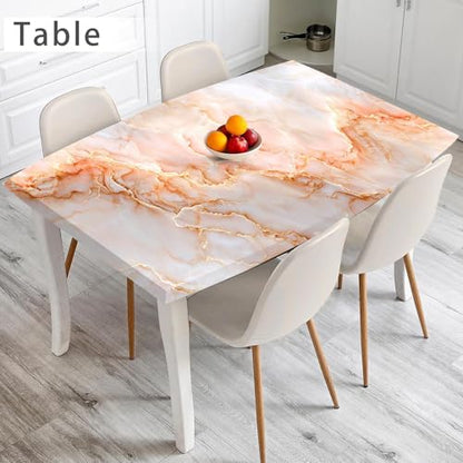 Nuxovilar White Orange Marble Wallpaper Peel Stick Vinyl 15.75x39.37 - color: Yhd04229, size: 15.7" x 39.4"