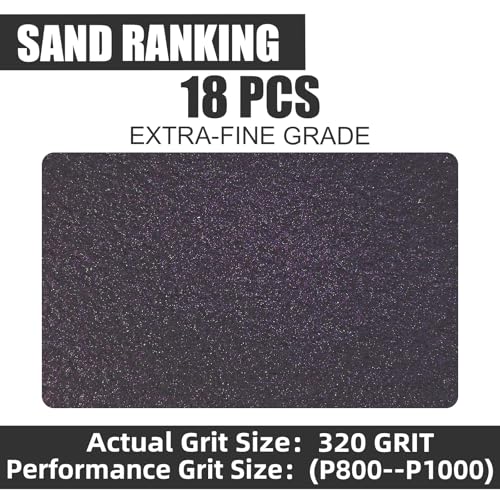 18pcs Sanding Sponge 320 grit Soft Sanding Block Washable and Reusable, Double-Sided Sponge Sanding Blocks Wet Dry Sandpaper Pad for Wood Metal FurniturePaint - style: 320 Grit 18pcs
