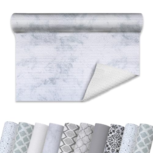 Con-Tact Brand Grip Prints Non-Adhesive Non-Slip Counter Top, Drawer/Shelf Liner, 12" x 20', Carrara Marble - color: Carrara Marble, size: 12"W x 240"L