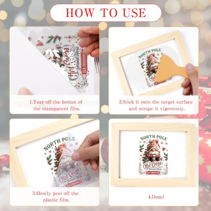 Christmas Rub on Transfers for Crafts, Slogan Iron on Furniture Decals - style: Christmas Slogan