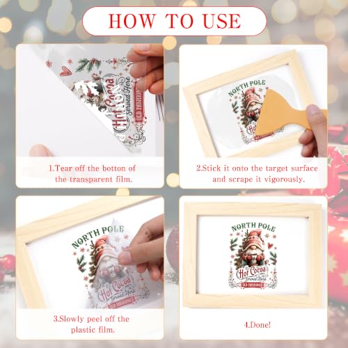 Christmas Rub on Transfers for Crafts, Slogan Iron on Furniture Decals - style: Christmas Slogan