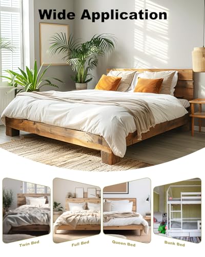 Bed Rail Bracket,Bed Frame Hardware Non-Mortise Bed Rail Fitting with Screw - size: 4 Sets