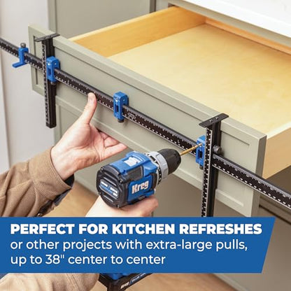Kreg Cabinet Hardware Jig Pro XL, KHI-PULLPROXL, For Pulls up to 38"