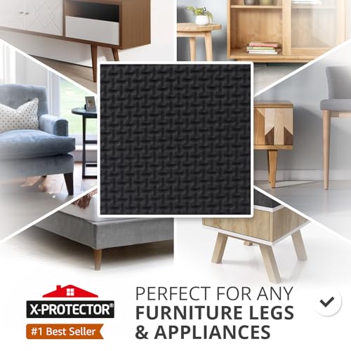 X-PROTECTOR Non Slip Furniture Pads – 12 Premium Furniture Grippers 3"! - size: 3 inch 12 Square