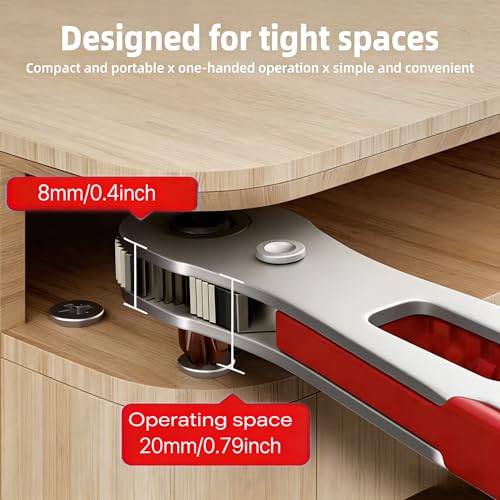 12pc Right Angle Ratchet Screwdriver 18mm Bits and Socket Set
