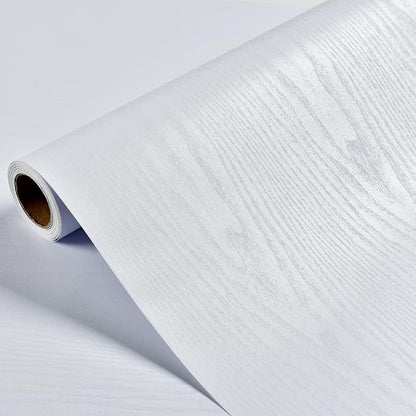 tiltil Peel and Stick Wallpaper Wood Contact Paper White 17.3x393in - size: 17.7" x 393"