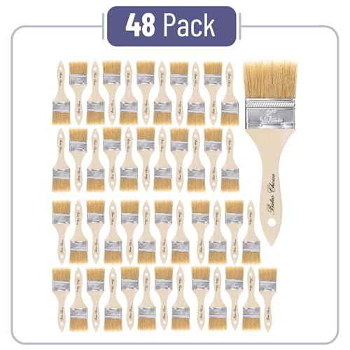 Bates- Chip Paint Brushes, 2 Inch, 48 Pack, Chip Brush, Brushes for Painting, Paint Brushes, Stain Brushes for Wood, Natural Bristle Paint Brush, 2 Inch Paint Brush, Chip Paint Brushes for Paint - size: 2 Inch, 48 Pack
