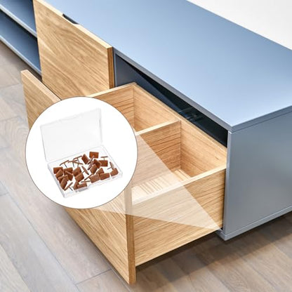 30 Pcs Tack-in Drawer Glides Drawer Slides 17×12mm Tack Glide for Repairing Dressers,Making The Drawers Slide Smoothly and Evenly