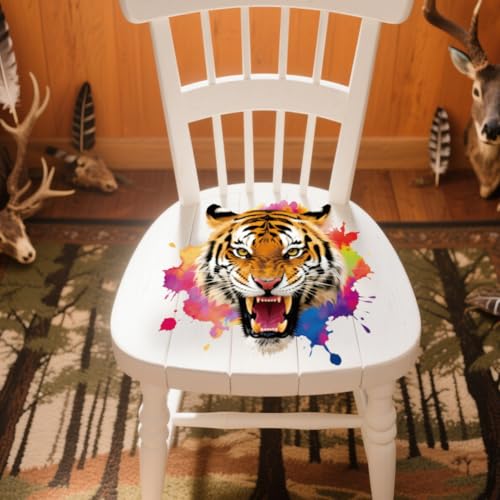 Peacoblue Tiger Rub On Transfers for Furniture Craft 6"x12" - style: Tiger