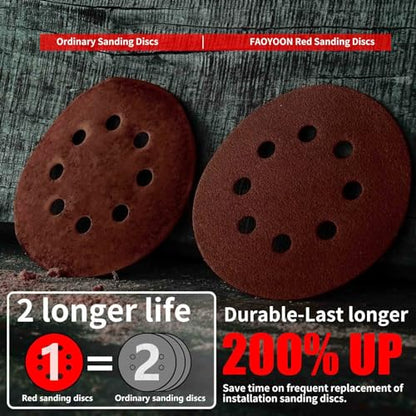 80 Grit 5 Inch Sanding Discs Hook and Loop, Sanding Disks, Sandpaper for Wood, 100 Pcs - style: 80 grit 100 Pcs