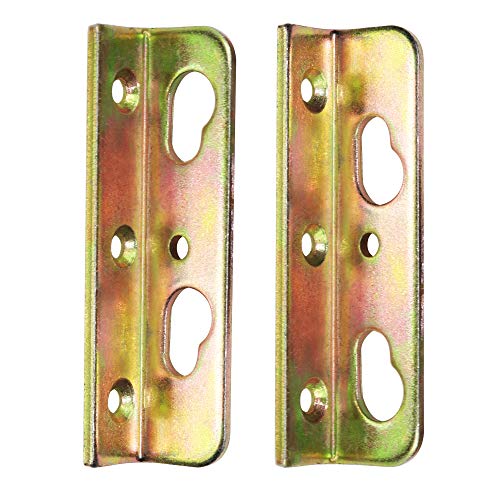 No-Mortise Bed Rail Brackets 4 Pack Heavy Duty & Rust Proof