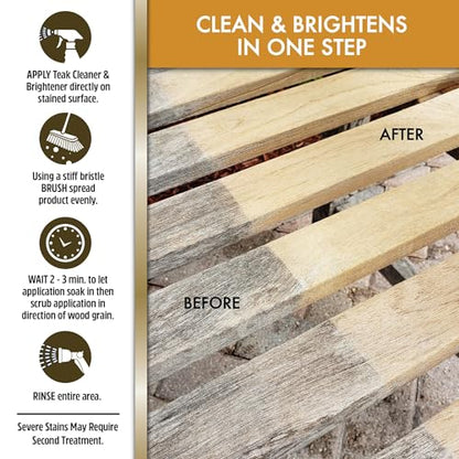 STAR BRITE Outdoor Collection Teak Cleaner & Brightener - style: 32 OZ Cleaner